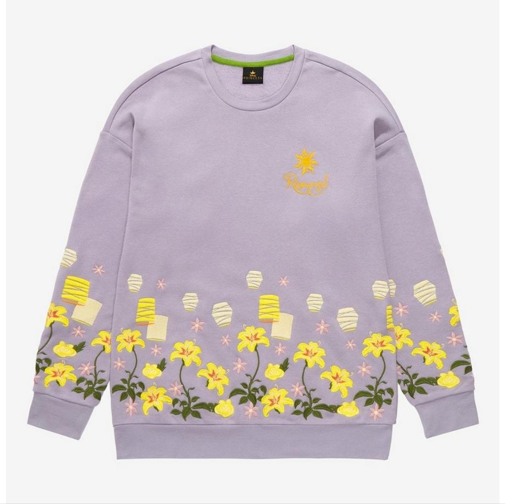 Disney Tangled Rapunzel Embroidered Crewneck -Boxlunch Exclusive 3x